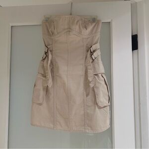 NWT Strapless Cargo Mini Dress